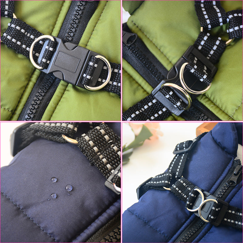 Waterproof and warm clothing for dogs, winter coat for dogs.